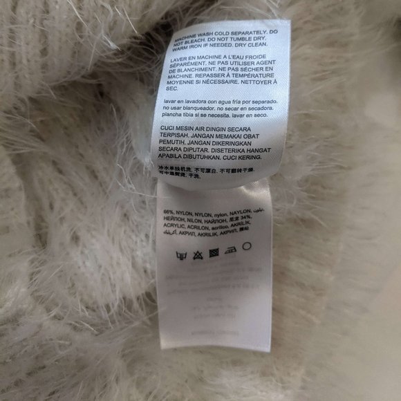 Bebe V Neck Fuzzy Sweater - Picture 7 of 7